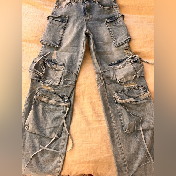 Cargo jeans - never worn - multiple pockets - Picture 7 of 8